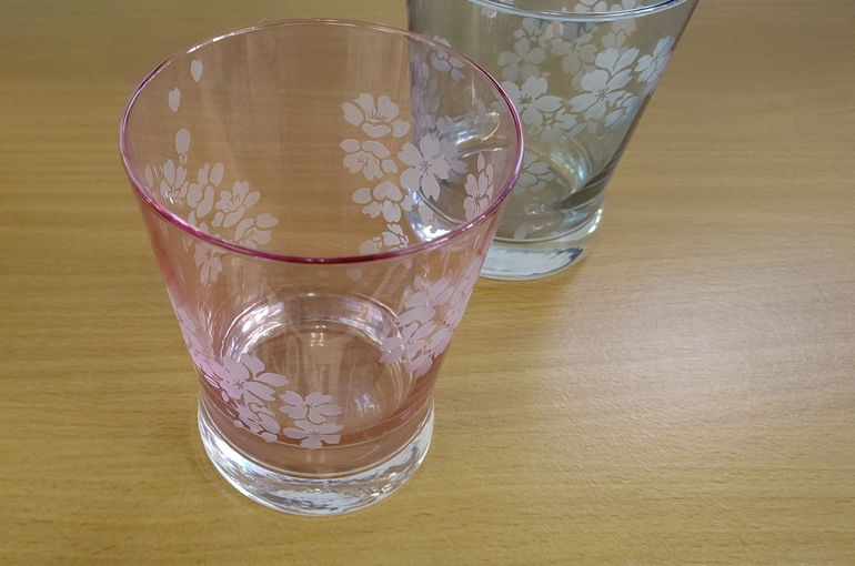 栃木県ガラス工房 さくらブランド 桜グラス